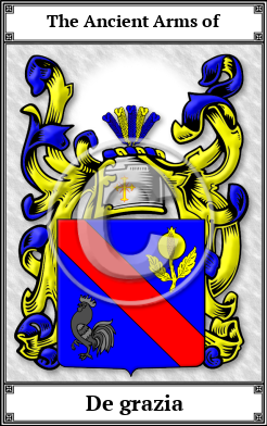 De grazia Family Crest Download (JPG)  Book Plated - 150 DPI
